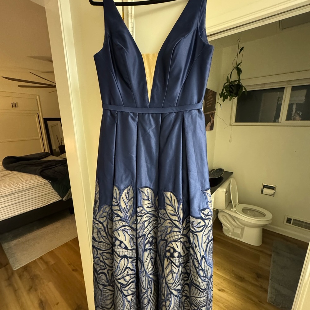 Formal navy blue dress